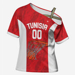 Tunisia Basketball Custom Cross Shoulder Shirt Go Champions Eagles of Carthage