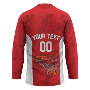 Tunisia Basketball Custom Hockey Jersey Go Champions Eagles of Carthage