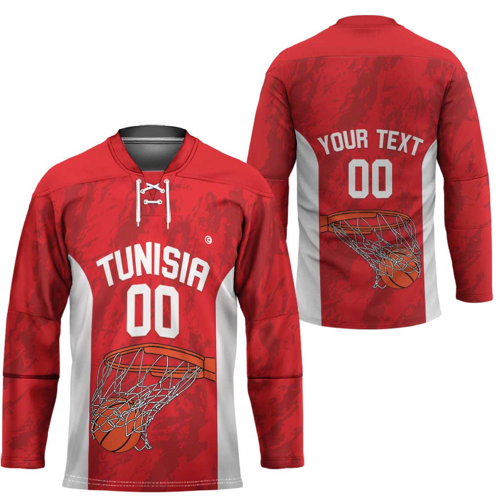 Tunisia Basketball Custom Hockey Jersey Go Champions Eagles of Carthage