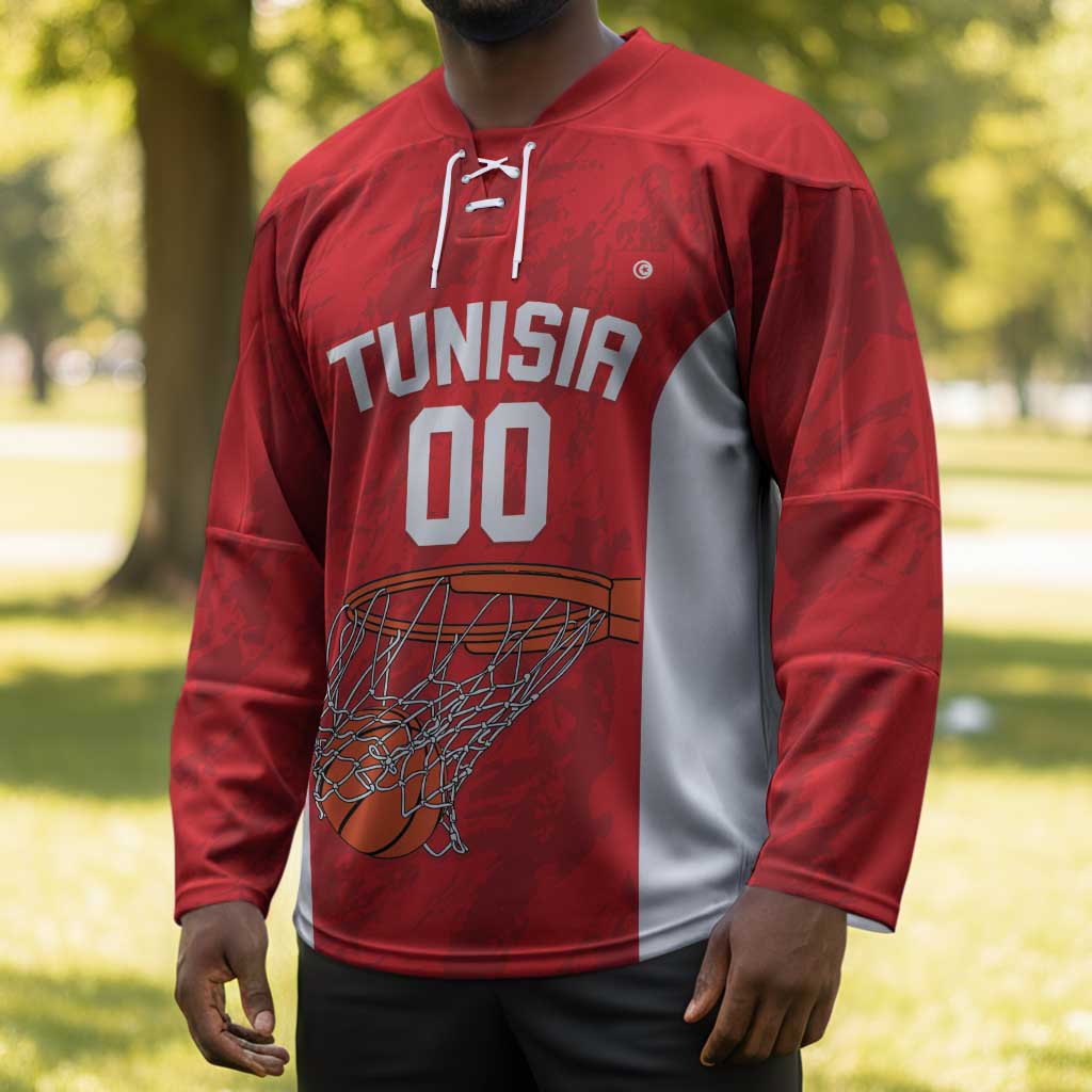 Tunisia Basketball Custom Hockey Jersey Go Champions Eagles of Carthage