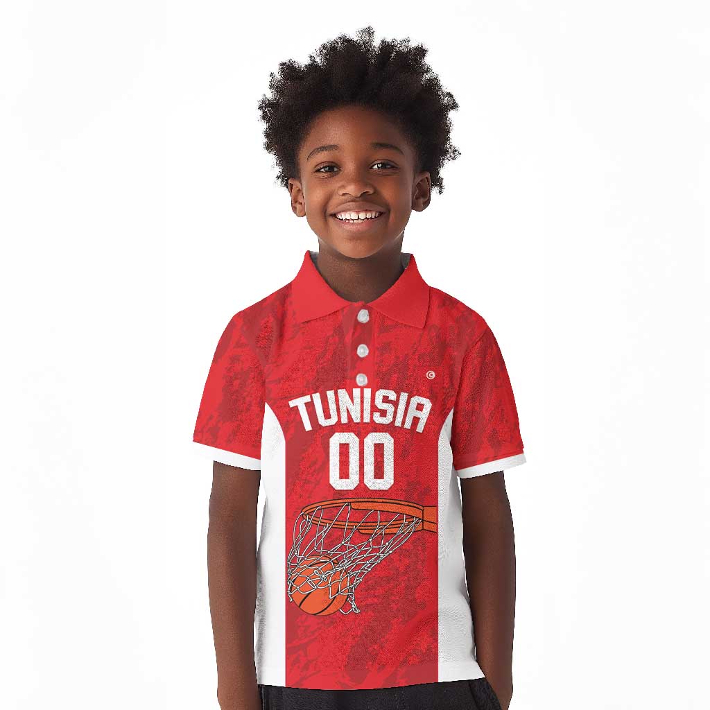 Afro Basketball Custom Tunisia Kid Polo Shirt Go Champions Eagles of Carthage - African Pride