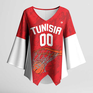 Tunisia Basketball Custom Kimono Sleeve Blouse Go Champions Eagles of Carthage