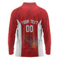 Afro Basketball Custom Tunisia Long Sleeve Polo Shirt Go Champions Eagles of Carthage - African Pride