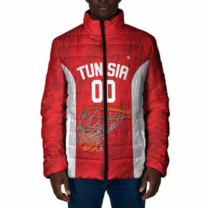 Tunisia Basketball Custom Padded Jacket Go Champions Eagles of Carthage