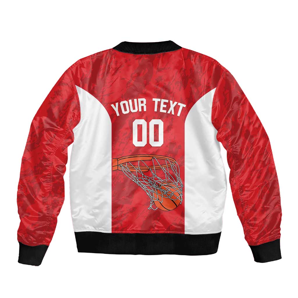 Afro Basketball Custom Tunisia Sleeve Zip Bomber Jacket Go Champions Eagles of Carthage - African Pride