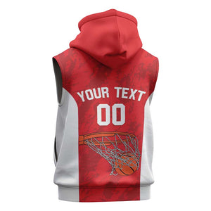Afro Basketball Custom Tunisia Sleeveless Hoodie Go Champions Eagles of Carthage - African Pride