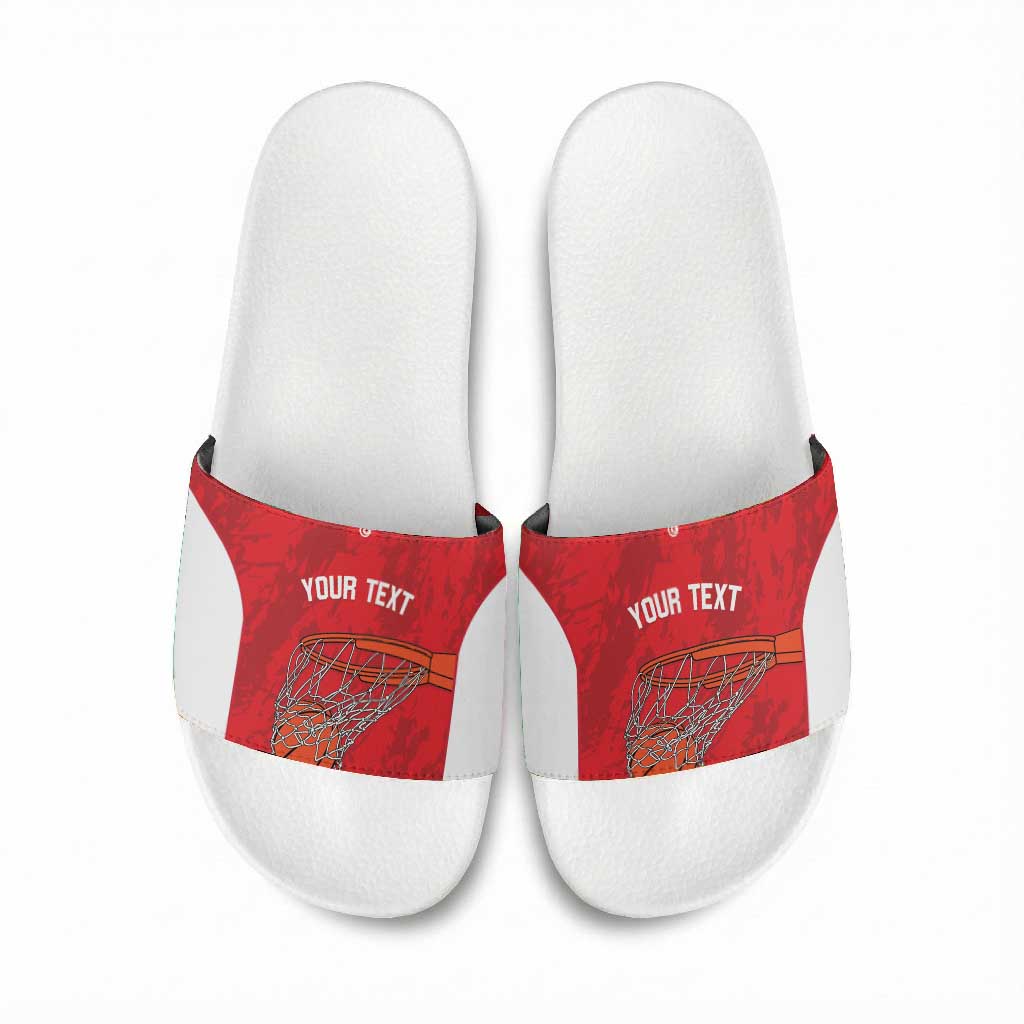 Tunisia Basketball Custom Slide Sandals Go Champions Eagles of Carthage