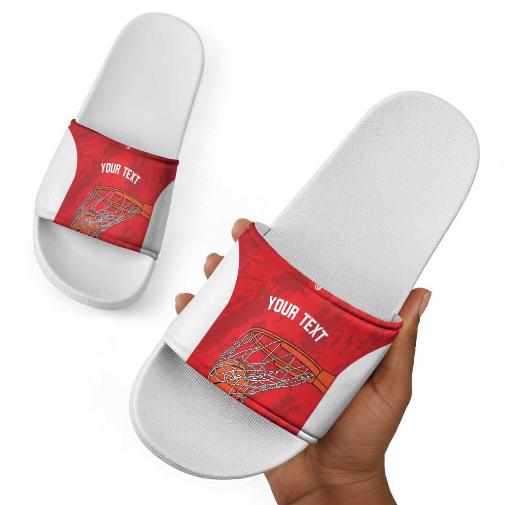 Tunisia Basketball Custom Slide Sandals Go Champions Eagles of Carthage