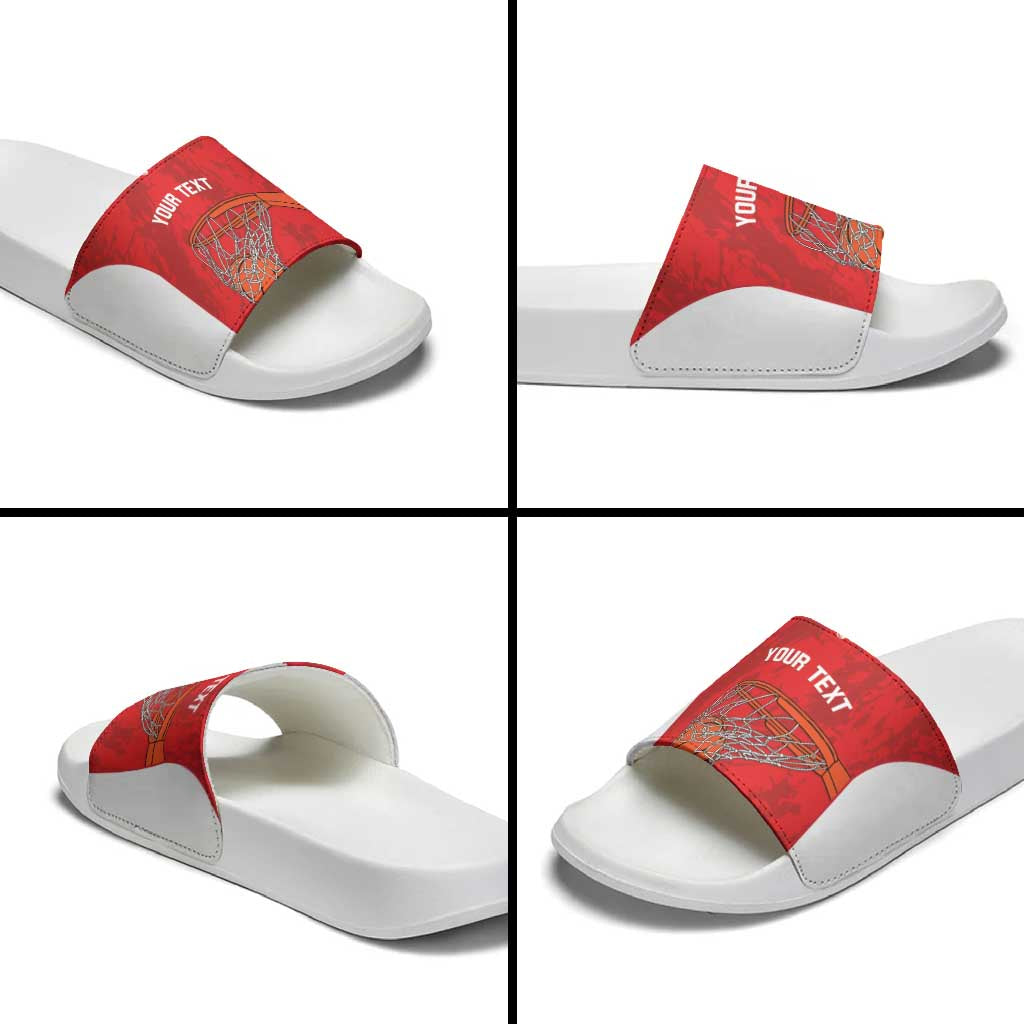 Tunisia Basketball Custom Slide Sandals Go Champions Eagles of Carthage