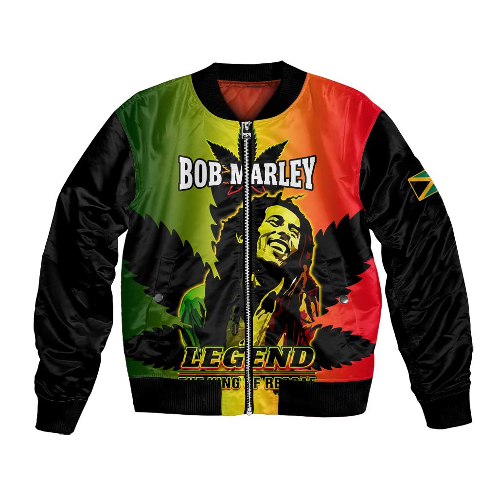 Afro Jamaica Legend Bob Bomber Jacket The King Of Reggae