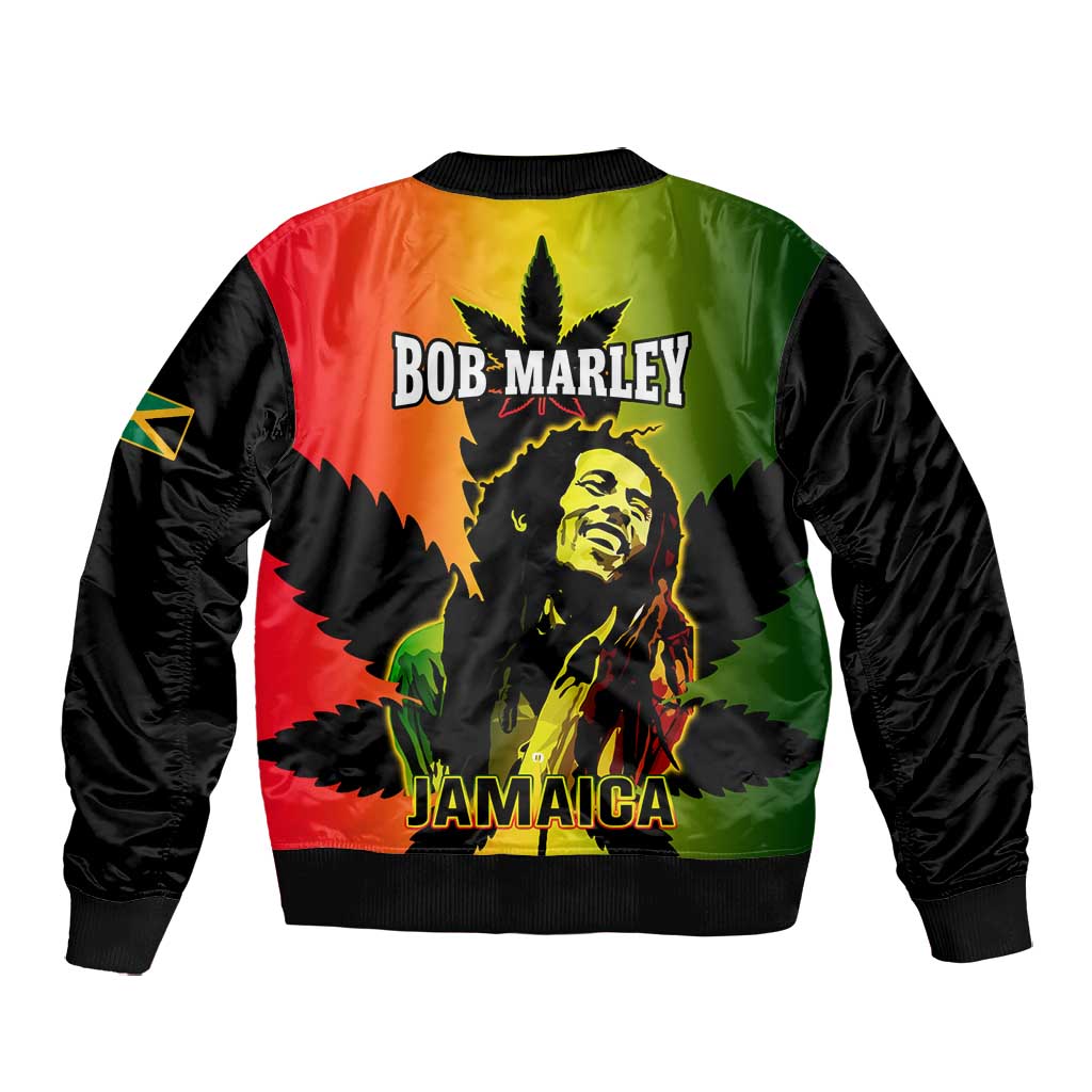 Afro Jamaica Legend Bob Bomber Jacket The King Of Reggae