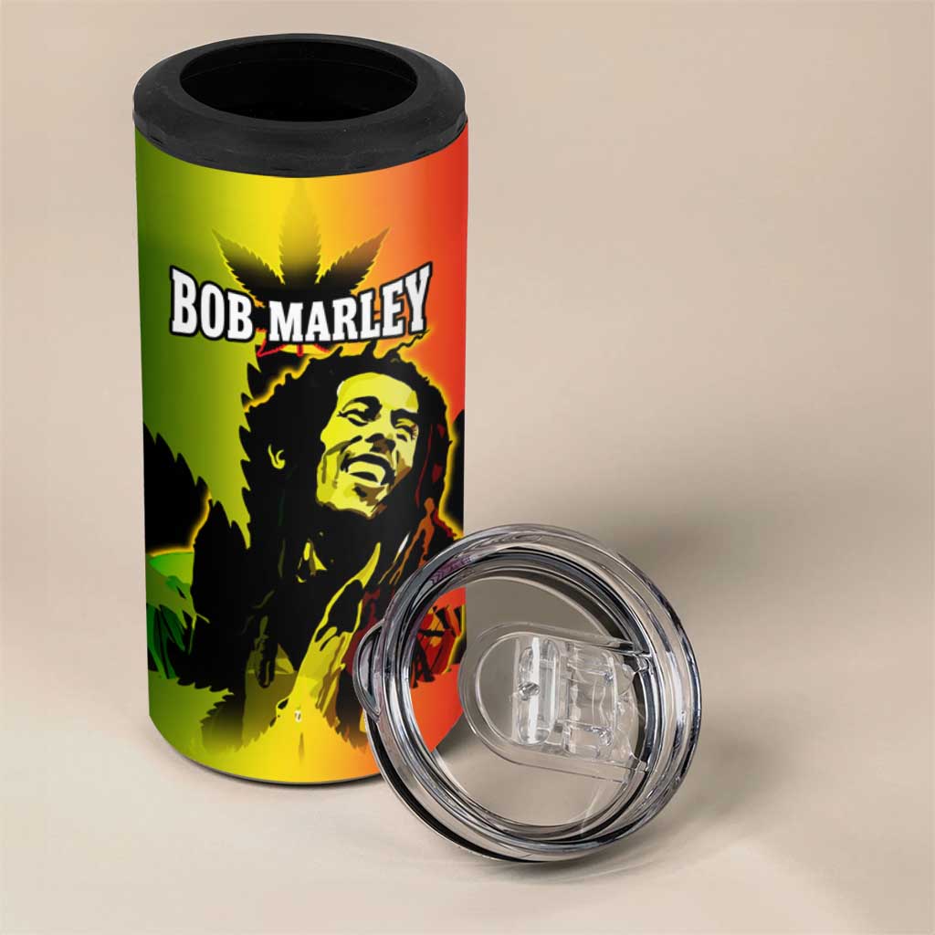 Afro Jamaica Legend Bob 4 in 1 Can Cooler Tumbler The King Of Reggae