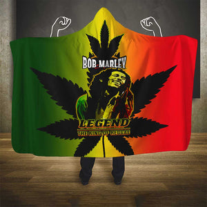 Afro Jamaica Legend Bob Hooded Blanket The King Of Reggae