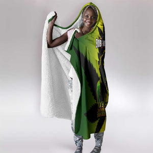 Afro Jamaica Legend Bob Hooded Blanket The King Of Reggae