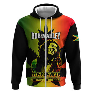 Afro Jamaica Legend Bob Hoodie The King Of Reggae