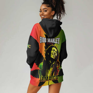 Afro Jamaica Legend Bob Hoodie Dress The King Of Reggae