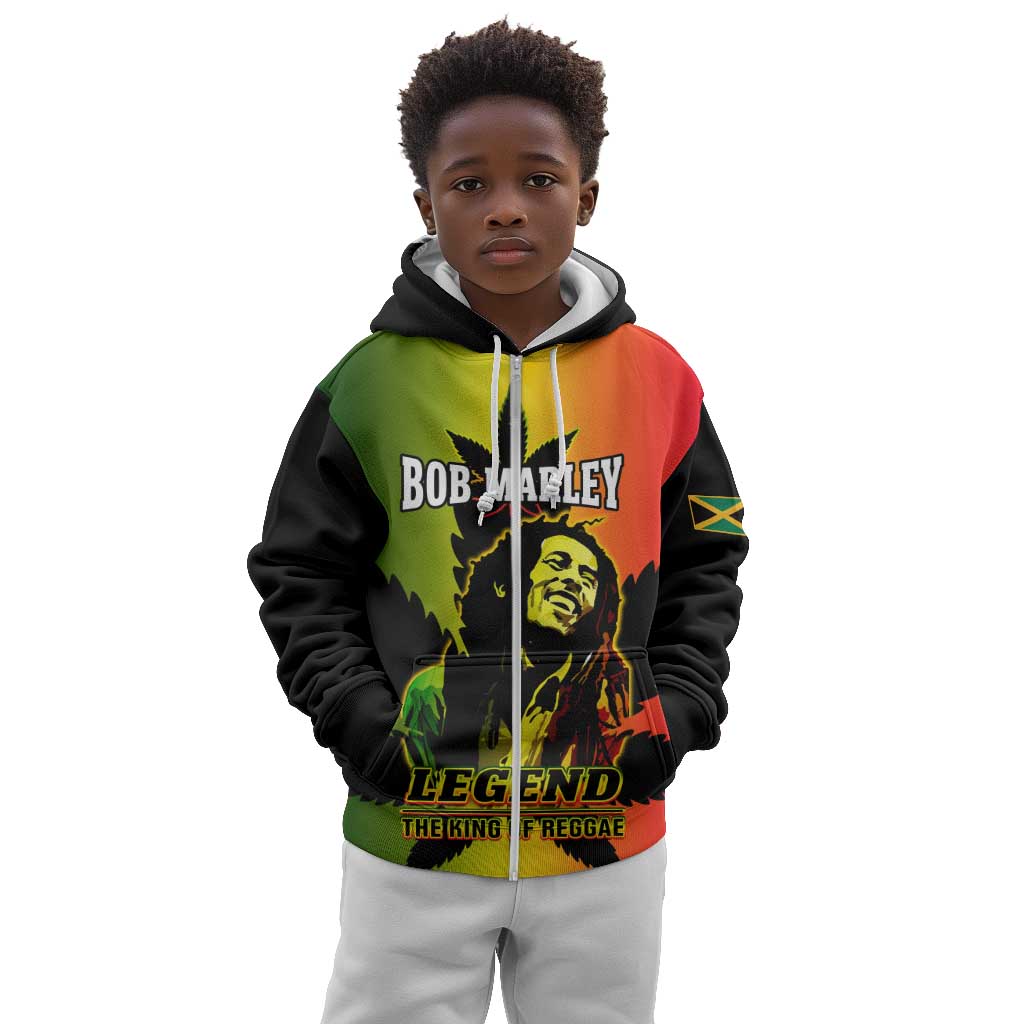 Afro Jamaica Legend Bob Kid Hoodie The King Of Reggae