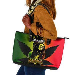 Afro Jamaica Legend Bob Leather Tote Bag The King Of Reggae