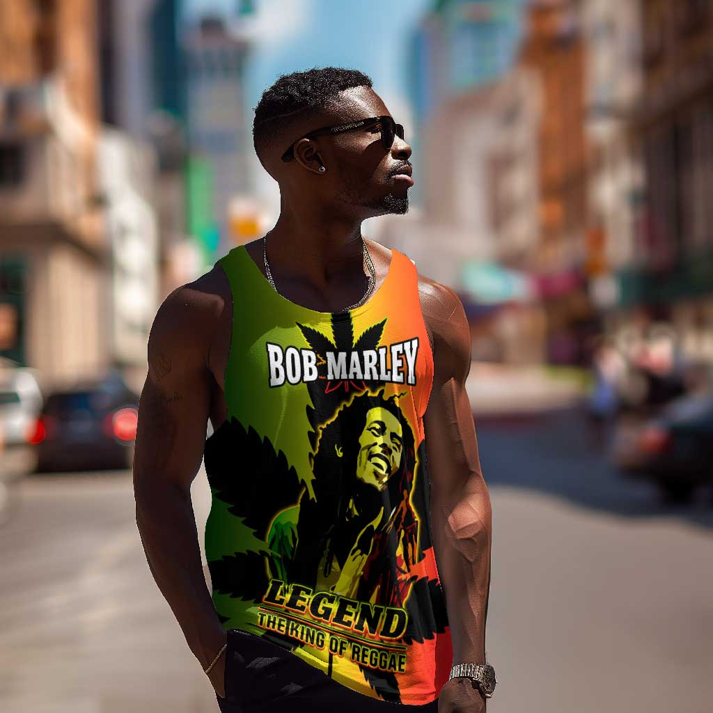 Afro Jamaica Legend Bob Men Tank Top The King Of Reggae