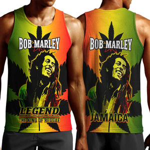 Afro Jamaica Legend Bob Men Tank Top The King Of Reggae