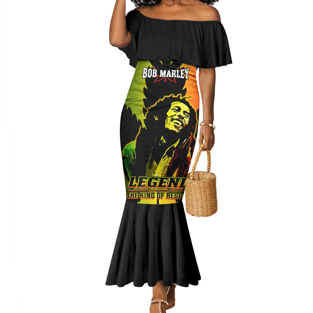 Afro Jamaica Legend Bob Mermaid Dress The King Of Reggae