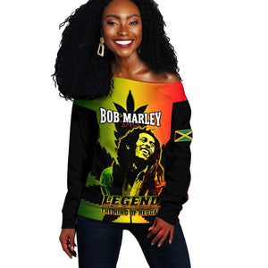 Afro Jamaica Legend Bob Off Shoulder Sweater The King Of Reggae