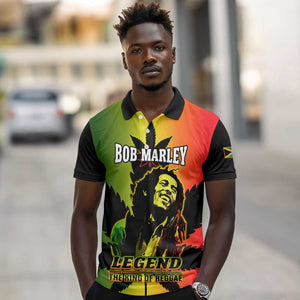 Afro Jamaica Legend Bob Polo Shirt The King Of Reggae