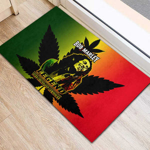 Afro Jamaica Legend Bob Rubber Doormat The King Of Reggae