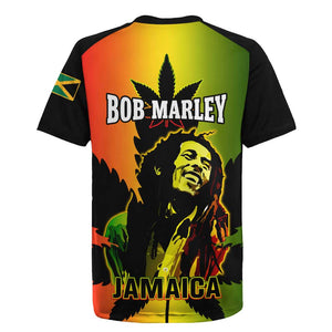 Afro Jamaica Legend Bob Rugby Jersey The King Of Reggae