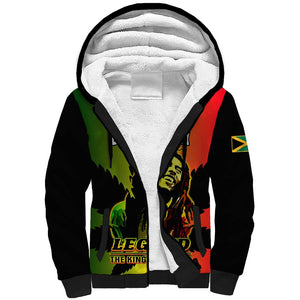 Afro Jamaica Legend Bob Sherpa Hoodie The King Of Reggae