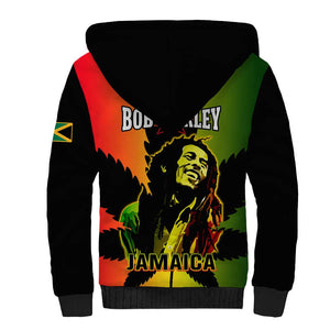 Afro Jamaica Legend Bob Sherpa Hoodie The King Of Reggae