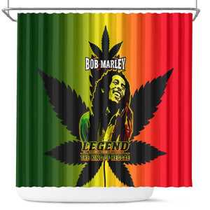 Afro Jamaica Legend Bob Shower Curtain The King Of Reggae