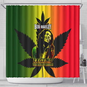 Afro Jamaica Legend Bob Shower Curtain The King Of Reggae