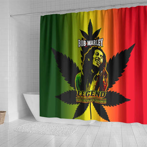 Afro Jamaica Legend Bob Shower Curtain The King Of Reggae