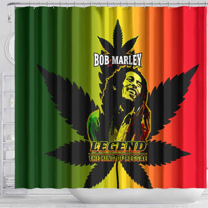 Afro Jamaica Legend Bob Shower Curtain The King Of Reggae