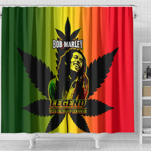 Afro Jamaica Legend Bob Shower Curtain The King Of Reggae