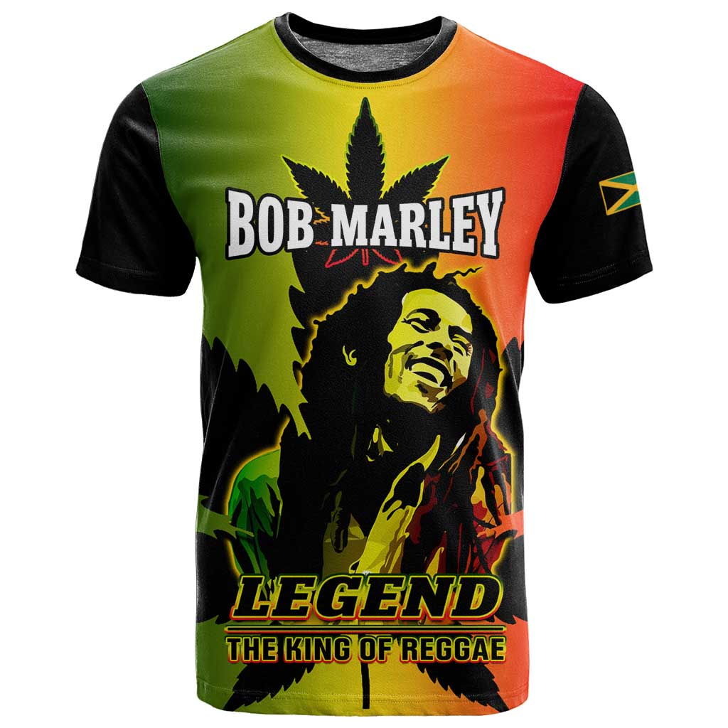 Afro Jamaica Legend Bob T shirt The King Of Reggae