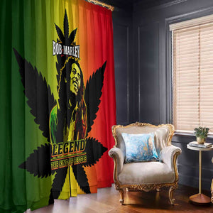 Afro Jamaica Legend Bob Window Curtain The King Of Reggae