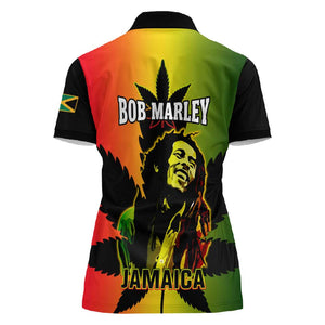 Afro Jamaica Legend Bob Women Polo Shirt The King Of Reggae