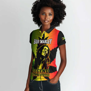 Afro Jamaica Legend Bob Women Polo Shirt The King Of Reggae