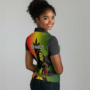 Afro Jamaica Legend Bob Women Polo Shirt The King Of Reggae