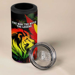 Afro Jamaica Legend Bob 4 in 1 Can Cooler Tumbler Lion With Cannabis Leaf Pattern LT14