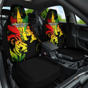 Afro Jamaica Legend Bob Car Seat Cover Lion With Cannabis Leaf Pattern