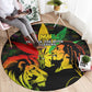 Afro Jamaica Legend Bob Round Carpet Lion With Cannabis Leaf Pattern LT14