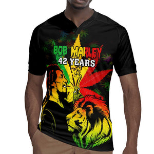 Afro Jamaica Legend Bob Rugby Jersey Lion With Cannabis Leaf Pattern