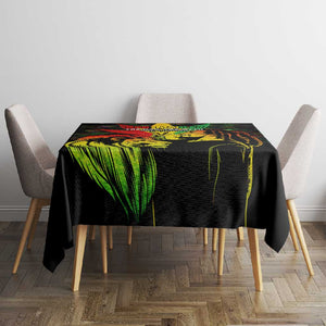 Afro Jamaica Legend Bob Tablecloth Lion With Cannabis Leaf Pattern