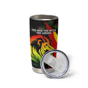 Afro Jamaica Legend Bob Tumbler Cup Lion With Cannabis Leaf Pattern