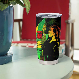 Afro Jamaica Legend Bob Tumbler Cup Lion With Cannabis Leaf Pattern