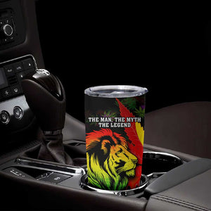 Afro Jamaica Legend Bob Tumbler Cup Lion With Cannabis Leaf Pattern