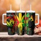 Afro Jamaica Legend Bob Tumbler With Handle Lion With Cannabis Leaf Pattern LT14